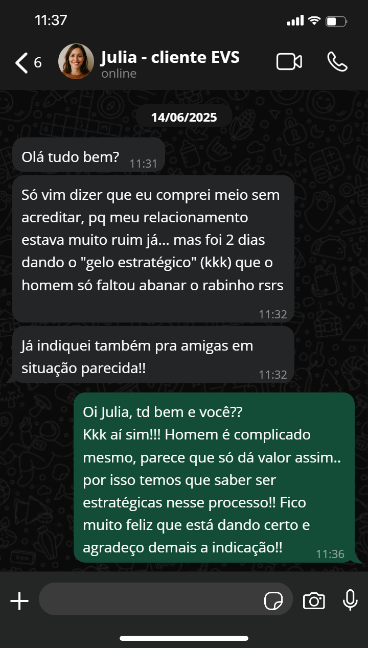 Mensagem da Julia